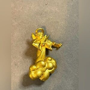 Elegant Gold Angel Brooch